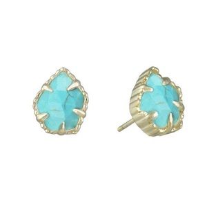 Kendra Scott Tessa gold turquoise stud earrings
